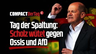 Tag der Spaltung Scholz wütet gegen Ossis und AfD💥 [upl. by Deach]