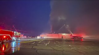 Large fire burns at Pocatellos Highland High School [upl. by Hepsoj]