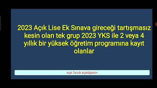 Diploması olmayan Açık Liselilerin üniversiteye kayıtları nasıl yapılır [upl. by Annaitsirhc]