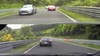 Megane RS  Peugeot RCZR  Nordschleife Touristenfahrten Terroristenfahrten  hard traffic [upl. by Alorac73]