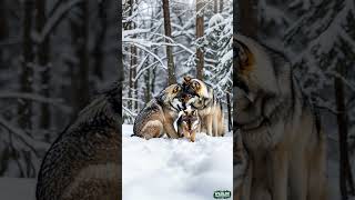 Loving Snow Wolf Family  Heartwarming Moments You Must See in Winter Wonderland wolf animals [upl. by Ardolino497]