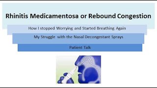 Overcoming Dependency on Nasal Decongestant Sprays and Fighting Rhinitis Medicamentosa [upl. by Nehgem]