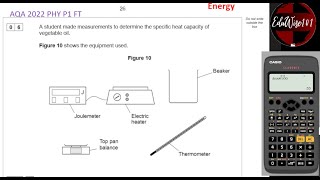 AQA GCSE Physics 2022  Paper 1 Q6 Foundation Tier Past paper Questions walk through Topic Energy [upl. by Paule]