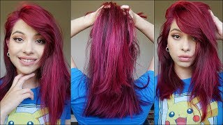 How I Dye My Hair Magenta  Burgundy Red [upl. by Jen]