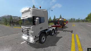 Container Truck and Ramp Truck Car Rescue  Cars Vs Giant Water Potholes  Transport Trailer [upl. by Derfiniw526]