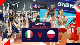 Highlights  Italy vs Poland  CEV U18 Volleyball European Championship 2024  Bronze Medal W [upl. by Schuster]