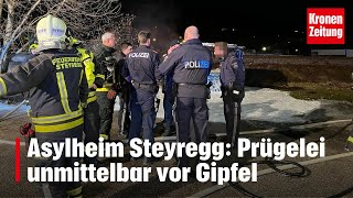 Asylheim Steyregg Prügelei unmittelbar vor Gipfel  kronetv NEWS [upl. by Ahsineg]