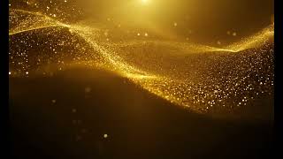 Golden particles dance in fluid waves under dramatic lighting [upl. by Aliekahs]