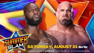 FULL MATCH  Goldberg vs Omos WWE SummerSlam 2024 [upl. by Ailemac]