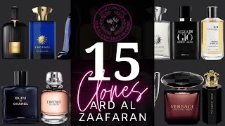 15 Clones  Dupes from Ard al Zaafaran One of the best Arabic Perfume Brands of the world [upl. by Yatnuahs397]