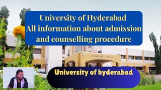 University of Hyderabad  All information and personal review  Admission process of CUETPG 2024 [upl. by Marmion]