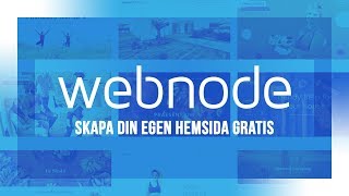 Webnode  Skapa din egen hemsida gratis [upl. by Jerold]