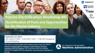 CharIN MCS Marine Workshop Electrification of Ports and Opportunities for the Marine Industry [upl. by Adnaluy]