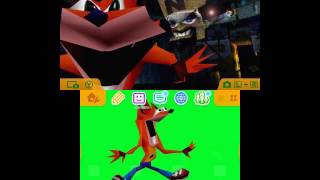 3DS Custom Theme Woah Crash Bandicoot meme [upl. by Bourke]