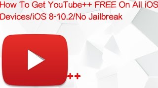 How To Get YouTube FREE On All iOS DevicesiOS 8102No Jailbreak [upl. by Obla386]