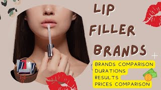 FULL GUIDE to Lip Filler Brands Durations  Prices  Efficacyamp Safety Expected RESULTS [upl. by Soinski441]