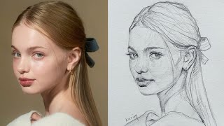 Unlock Your Portrait Drawing Skills Loomis Method Tutorial Drawing girl [upl. by Manoop598]