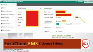 FortiClient EMS Lisans Yüklemehow to add license to forticlient emsFortinet [upl. by Eerolam199]