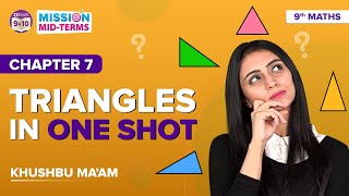 Triangles Class 9 Maths in One Shot Concepts amp Examples  CBSE Class 9 MidTerm  BYJUS Class 9 [upl. by Normy]