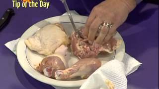 Deboning Raw Chicken Thighs [upl. by Aneleiram]