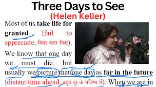 Three Days to See Helen Keller  English Story  The Story of My Life  Hindi Translation  । Story [upl. by Nivad417]