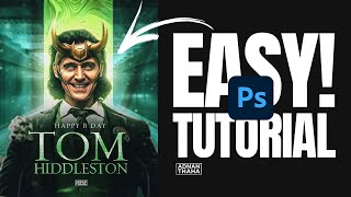 Photoshop Tutorial on Loki Edit  Tom Hiddleston [upl. by Nnainot]