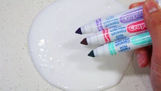 Making Slime with Balloons amp Slime Coloring with Pastel Crayola Markers [upl. by Aldridge]