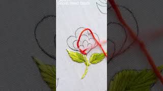 hand embroidery embroideryartembroiderypatterns art shorts flowers simple shortvideo [upl. by Ennove]