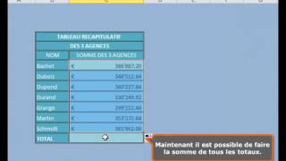 Excel 2010  Calcul 3D et histogramme [upl. by Leelah]