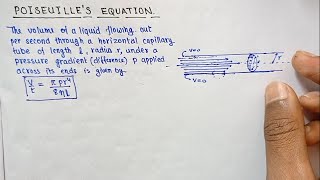 Derivation of poiseuilles formula [upl. by Sturges552]