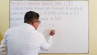 MATEMÁTICA FINANCIERA DESCUENTO SIMPLE Tipo ComercialEl Tiempo [upl. by Cosma]