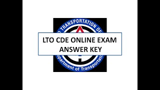 LTO Philippines CDE Exam ANSWER KEY FOR LICENSE RENEWAL [upl. by Rachaba]