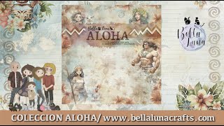 COLECCION ALOHA BELLALUNA CRAFTS SCRAPBOOKING [upl. by Ahsimrac]