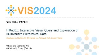 HiRegEx Interactive Visual Query and Exploration of Multivariate Hierarchical Data  Fast Forward [upl. by Evita]