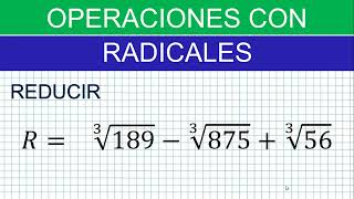 Operaciones con radicales  Suma y Resta [upl. by Mcdonald]