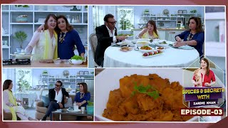 Chef Zarine Khans Aloo Chakana amp Hara Masala Mutton Recipe With Farah Khan amp Jackie Shroff  EP 3 [upl. by Sherwynd]