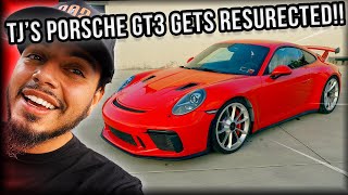 Repairing a wrecked GT3 Porsche 911 for tjhunt [upl. by Jarlathus]