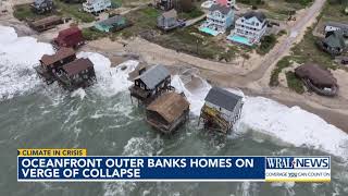 Oceanfront Outer Banks homes on verge of collapse [upl. by Ku]