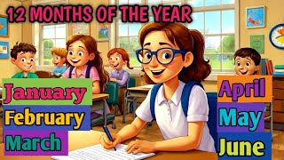 Months Of The Year Song  Nursery Rhymes amp Kids Song  Little Learners Channel [upl. by Renae]