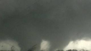 Massive multivortex tornado in Oklahoma  April 14 2011 [upl. by Ajnotal]