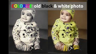 How to color old black amp white photo in Adobe Photoshop Elements [upl. by Clarence32]