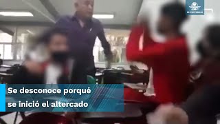 Profesor de CBTis en Hidalgo reta a golpes a uno de sus alumnos [upl. by Modla]