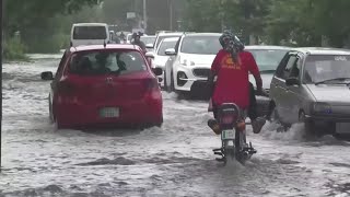 Lahore Faces RecordBreaking Monsoon Rains Streets Flooded and Residents Struggle  News9 [upl. by Gianni670]