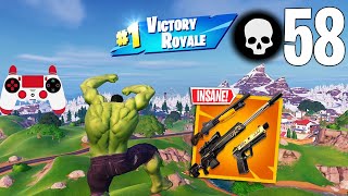 58 Elimination Solo Vs Squads Gameplay Wins Fortnite Chapter 5 PS4 Controller [upl. by Atnoved]