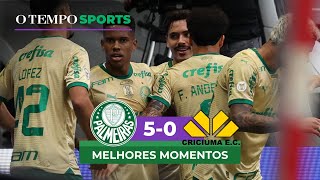 PALMEIRAS 5 x 0 CRICIÚMA  Veja os GOLS da partida pelo Campeonato Brasileiro [upl. by Matilda]