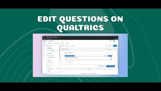 Edit Questions on Qualtrics [upl. by Emawk224]