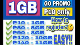 How to register Go Promo  Globe Promo tricks 2022  10PESOS 1GB na😮 [upl. by Akceber]