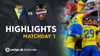 Resumen de Cádiz CF vs Levante UD 11 [upl. by Ydur]