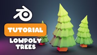 Blender 40  Low Poly Trees Tutorial [upl. by Neehs]