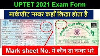 What is marksheet no in 10th 12th kaha hota h kya hota h graduation post UPTET mark sheet number [upl. by Kcarb]